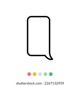 Speech bubbles linear vector element, Text balloon, Vector icon.