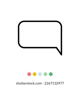 Speech bubbles linear vector element, Text balloon, Vector icon.