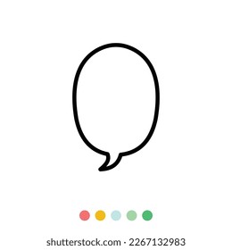 Speech bubbles linear vector element, Text balloon, Vector icon.