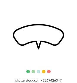 Speech bubbles linear vector element, Text balloon, Vector icon.