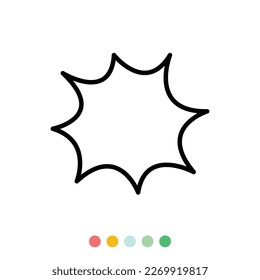 Speech bubbles linear vector element, Text balloon, Vector icon.