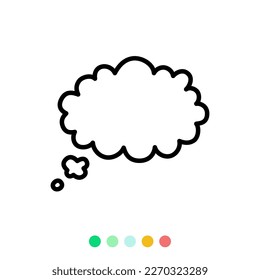 Speech bubbles linear vector element, Text balloon, Vector icon.