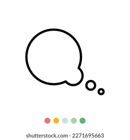 Speech bubbles linear vector element, Text balloon, Vector icon.
