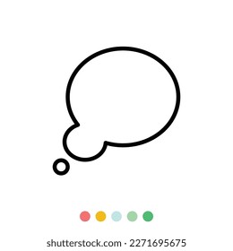 Speech bubbles linear vector element, Text balloon, Vector icon.