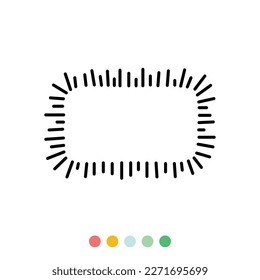 Speech bubbles linear vector element, Text balloon, Vector icon.