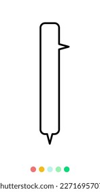 Speech bubbles linear vector element, Text balloon, Vector icon.