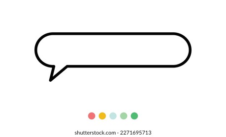Speech bubbles linear vector element, Text balloon, Vector icon.