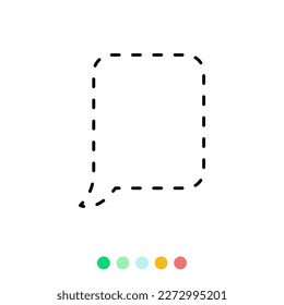 Speech bubbles linear vector element, Text balloon, Vector icon.