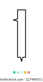 Speech bubbles linear vector element, Text balloon, Vector icon.