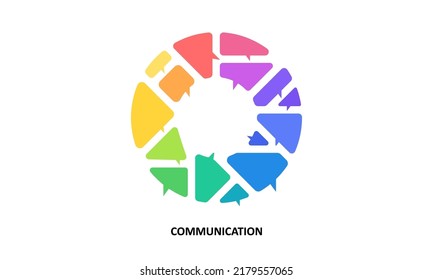 Speech bubbles logo, communication concept, social media, networking, business, Marketing , forum, review, chat. vector illustration