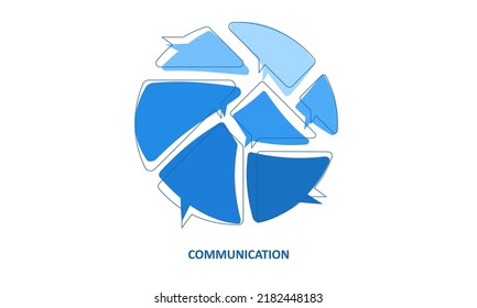 Speech bubbles logo, communication concept, social media, networking, business, Marketing , forum, review, chat. vector illustration