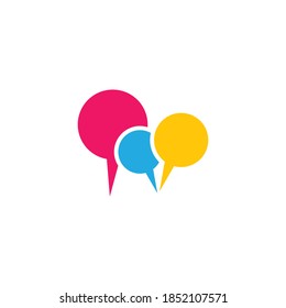 Speech bubbles, logo images illustration design