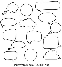 Speech bubbles lune set