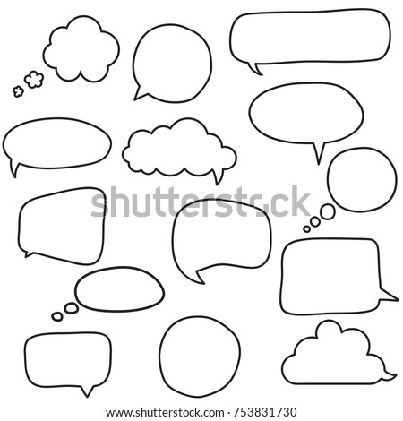 Speech bubbles lune set