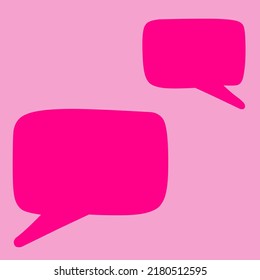 Speech bubbles. Message box. Message icon. Pink color vector illustration