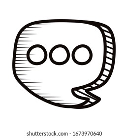 speech bubbles message doodle line style icon vector illustration design