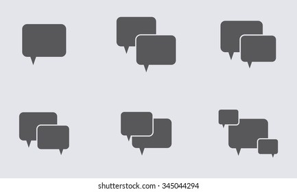 Speech bubbles or message icon set . Vector illustration