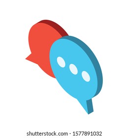 speech bubbles message isolated icon vector illustration design