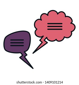 speech bubbles messages icons vector illustration