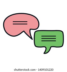 speech bubbles messages icons vector illustration