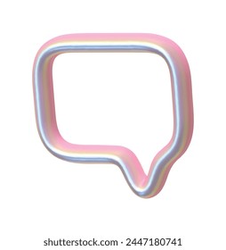 Speech bubbles. Minimal chat dialog bubble line Icon. Realistic 3d design isolated on white background. Vector illustration