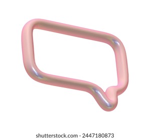 Speech bubbles. Minimal chat dialog bubble line Icon. Realistic 3d design isolated on white background. Vector illustration