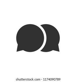 speech bubbles. monochrome icon