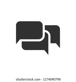 speech bubbles. monochrome icon