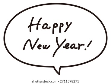 Speech bubbles and New Year's greetings