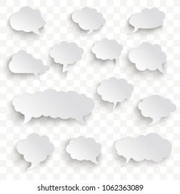 Speech bubbles on the checked background. Eps 10 vector file.