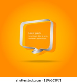 Speech bubbles on orange background, stock vector