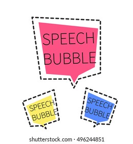 Speech bubbles on white background