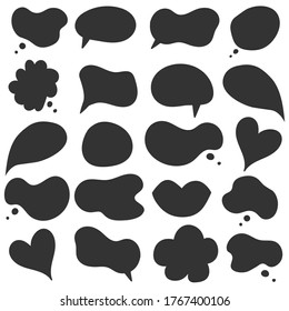Speech bubbles. Online chat clouds vector isolated on white background. Infographic elements for your design. Stock Vector Illustration	