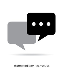 speech bubbles over white background vector illustration