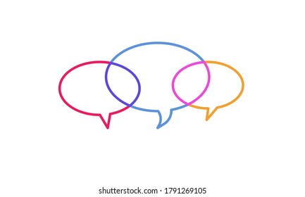 407 Overlapping conversation bubbles Images, Stock Photos & Vectors ...