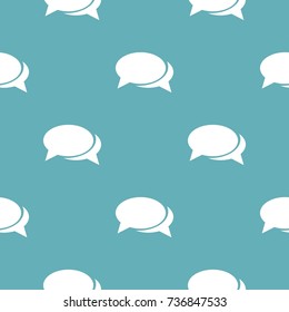 Speech bubbles pattern seamless blue. Simple illustration of  vector pattern seamless geometric repeat background