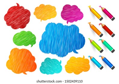 吹き出し クレヨン のイラスト素材 画像 ベクター画像 Shutterstock