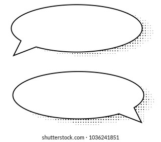 Speech bubbles in pop art style vector