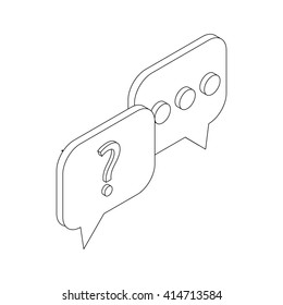 Speech bubbles with question and three dots icon