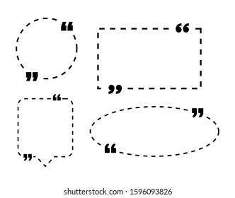Speech bubbles with quote marks. Vector illustration