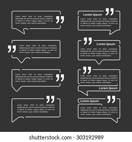 Sprachblasen mit Zitaten, Vektorgrafik