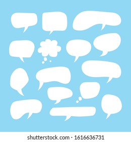 Speech bubbles random sizes set and shapes