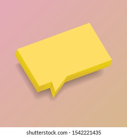 Speech bubbles. Realistic 3d style with shadows. Place for text