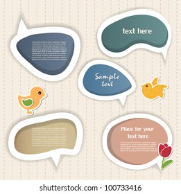Speech bubbles & scrapbook elements