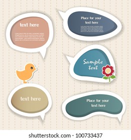 Speech bubbles & scrapbook elements