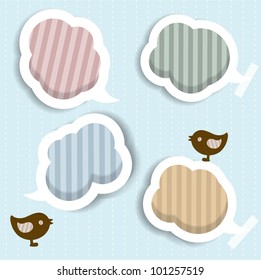 Speech bubbles & scrapbook elements