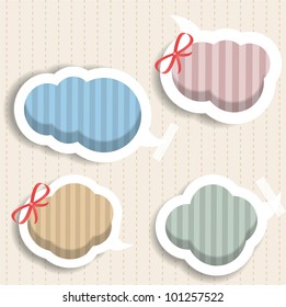 Speech bubbles & scrapbook elements