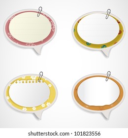 Speech bubbles & scrapbook elements