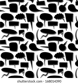 Speech bubbles seamless pattern. 