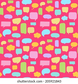 Speech bubbles seamless pattern